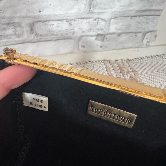 Nordstrom Gold Clutch Elegant Evening Accessory - Picture 7 of 12